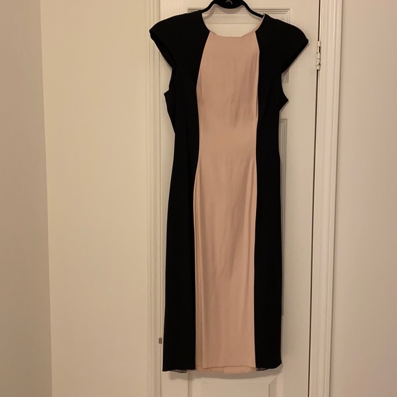 Pink and Black Bodycon Midi - Picture 1 of 2